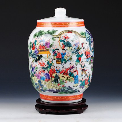 Kompatibel porcelæn Jahrriesnge  til 100 children storage jar cna0039 