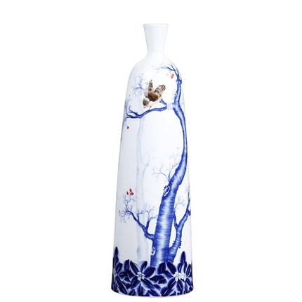 Kompatibel porcelæn Jahrriesnge  til hand painted white blue vase cna0080 