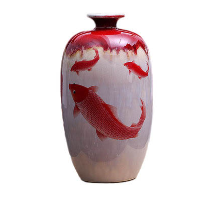 Kompatibel porcelæn Jahrriesnge  til kiln change cracked glaze pomegranate flower vase cna0446 