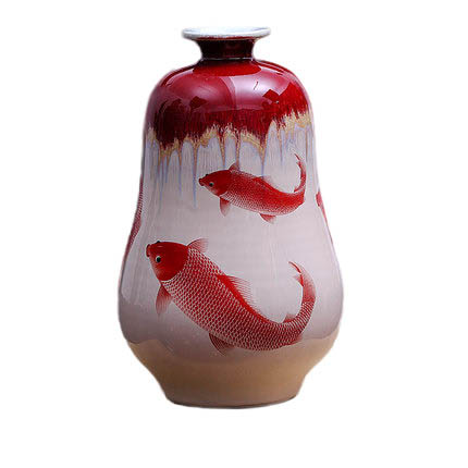 Kompatibel porcelæn Jahrriesnge  til kiln change cracked glaze pomegranate flower vase cna0447 