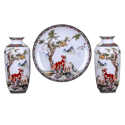 Kompatibel porcelæn Jahrriesnge  til vase set three pieces cna0566 