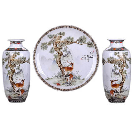 Kompatibel porcelæn Jahrriesnge  til vase set three pieces cna0567 