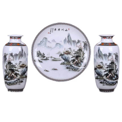 Kompatibel porcelæn Jahrriesnge  til vase set three pieces cna0571 