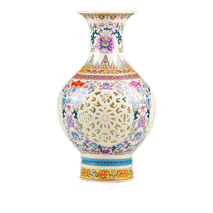 Kompatibel porcelæn Jahrriesnge  til colorful hollow vase cna0664 