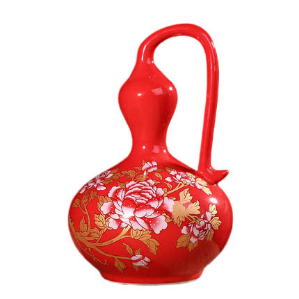 Kompatibel porcelæn Jahrriesnge  til red gourd vase cna0857 