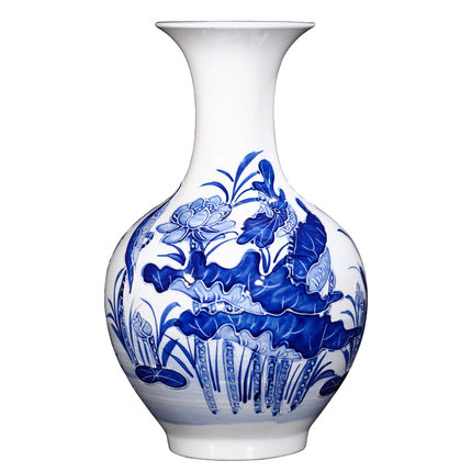 Kompatibel porcelæn Jahrriesnge  til relief lotus vase cna0898 