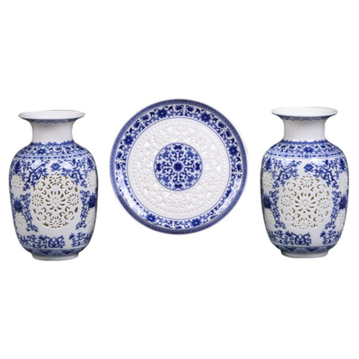 Kompatibel porcelæn Jahrriesnge  til hollow  vase set 3 pcs cna0905 