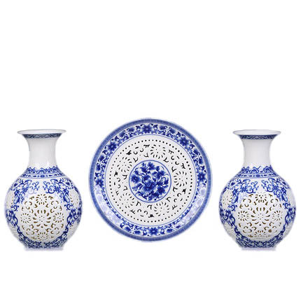 Kompatibel porcelæn Jahrriesnge  til hollow  vase set 3 pcs cna0907 