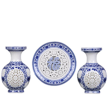 Kompatibel porcelæn Jahrriesnge  til hollow  vase set 3 pcs cna0908 