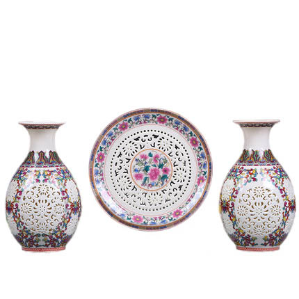 Kompatibel porcelæn Jahrriesnge  til hollow  vase set 3 pcs cna0909 