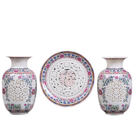 Kompatibel porcelæn Jahrriesnge  til hollow  vase set 3 pcs cna0910 