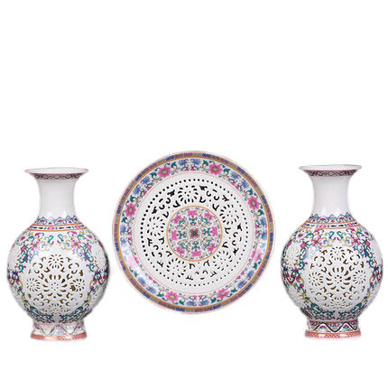 Kompatibel porcelæn Jahrriesnge  til hollow  vase set 3 pcs cna0912 