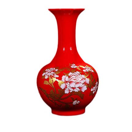 Kompatibel porcelæn Jahrriesnge  til red peony flower vase cna0921 