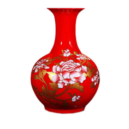 Kompatibel porcelæn Jahrriesnge  til red peony flower vase cna0922 