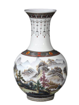 Kompatibel porcelæn Jahrriesnge  til landscape vase cna0923 