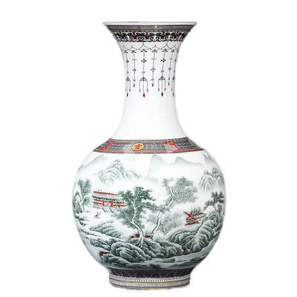 Kompatibel porcelæn Jahrriesnge  til landscape vase cna0925 