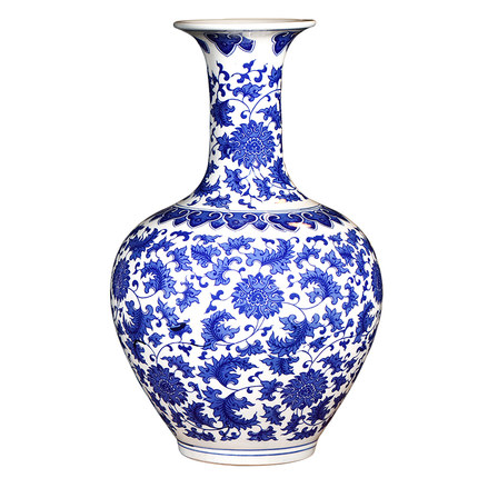 Kompatibel porcelæn Jahrriesnge  til blue and white flowers vase cna0927 