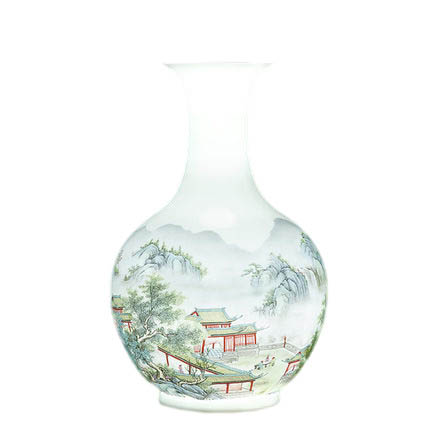 Kompatibel porcelæn Jahrriesnge  til colorful landscape vase cna1006 