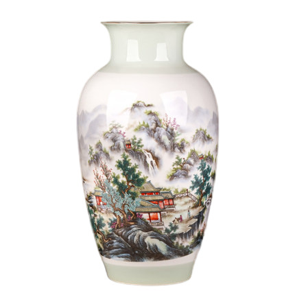 Kompatibel porcelæn Jahrriesnge  til colorful landscape vase cna1009 