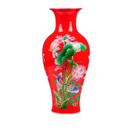 Kompatibel porcelæn Jahrriesnge  til red lotus vase cna1010 