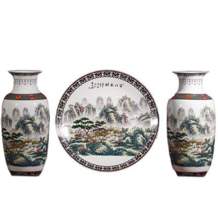 Kompatibel porcelæn Jahrriesnge  til spring vase set 3pcs cna1046 