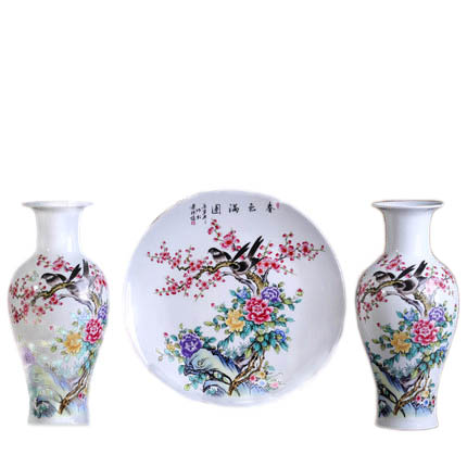 Kompatibel porcelæn Jahrriesnge  til vase set 3pcs cna1059 