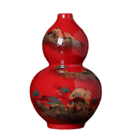 Kompatibel porcelæn Jahrriesnge  til red landscape vase cna1353 