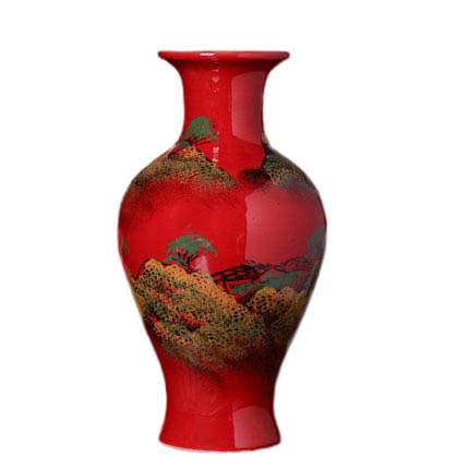 Kompatibel porcelæn Jahrriesnge  til red landscape vase cna1354 