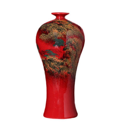 Kompatibel porcelæn Jahrriesnge  til red landscape vase cna1356 