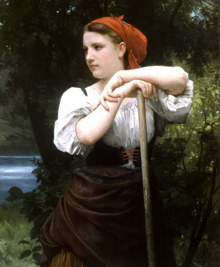 Kompatibel Portræt Jahrriesnge  til William Adolphe Bouguereau lpf11894 